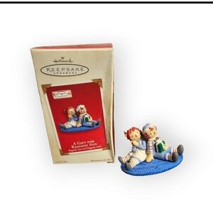 Hallmark raggedy Ann and Andy a gift for Ann ornament free shipping